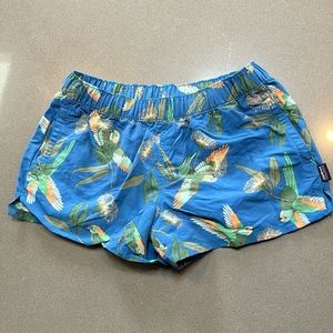 blue Patagonia barely baggies XS shorts